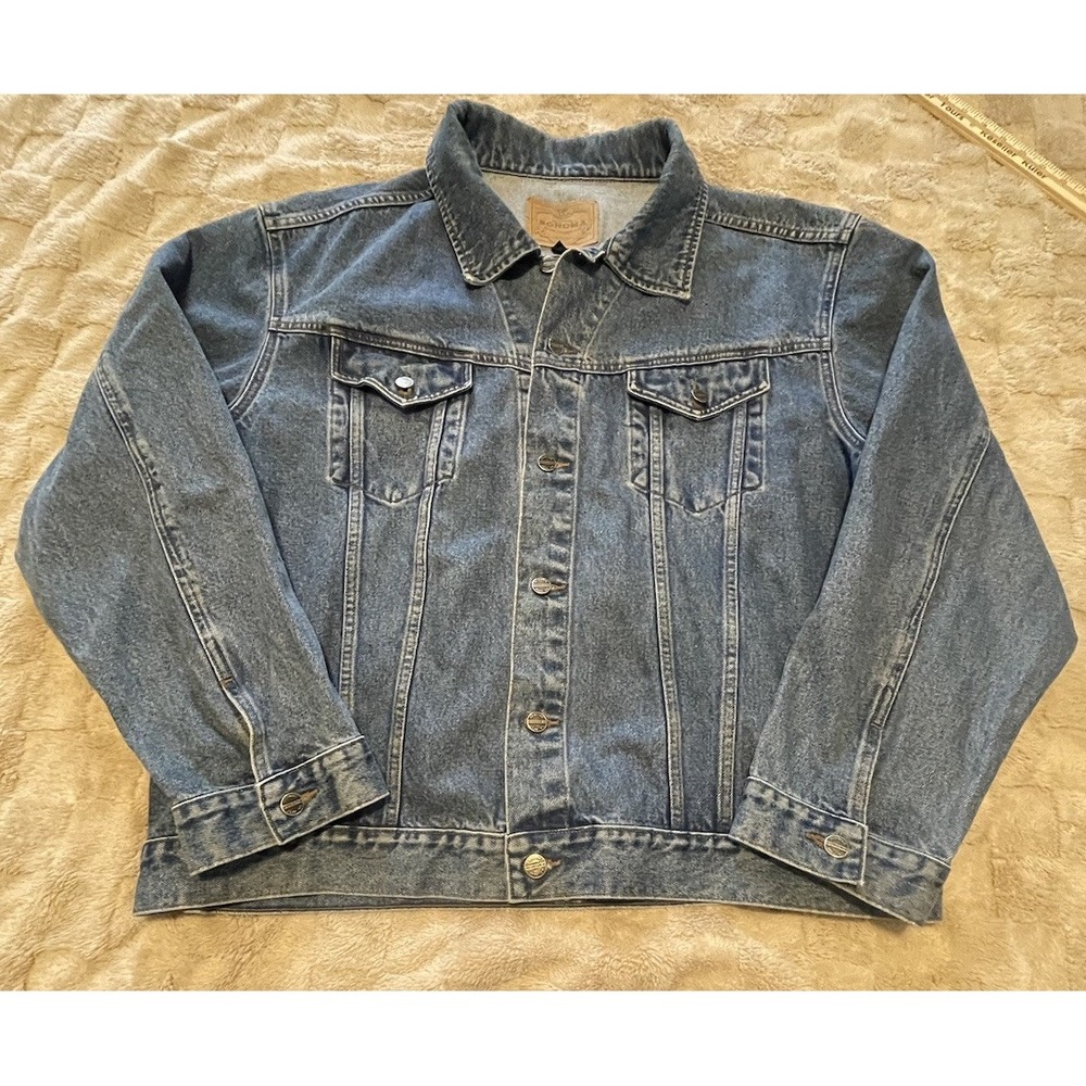Sonoma Denim Trucker Jacket Men's Size XXL Y2K Button Up - Picture 1 of 6
